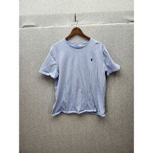Polo Ralph Lauren Mens Light Blue T-Shirt Size L 100% Cotton Short Sleeve Casual